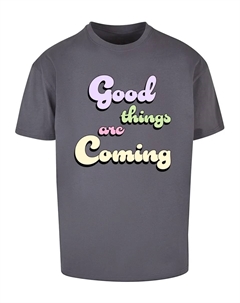 Футболка "Мужская футболка Good Things Heavy Oversized ", серый Merchcode