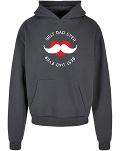 Толстовка с капюшоном " Men's Fathers Day - Best Dad Ultra Heavy Hoody", серый Merchcode