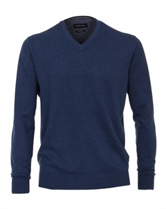 Вязаный свитер " пуловер uni", синий Casa moda