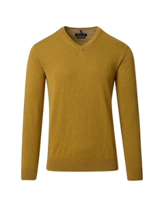 Вязаный свитер " пуловер uni", желтый Casa moda