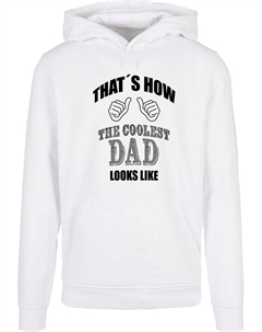 Толстовка с капюшоном " Men's Coolest Dad Basic Hoody", белый Merchcode