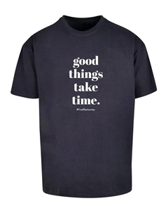 Футболка "Мужская футболка Mercchcode Good Things Take Time Heavy Oversize ", цвет морской волны Merchcode