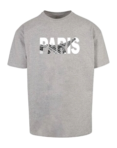 Футболка "Мужская футболка Paris Eiffel Tower Heavy Oversize ", серый Merchcode