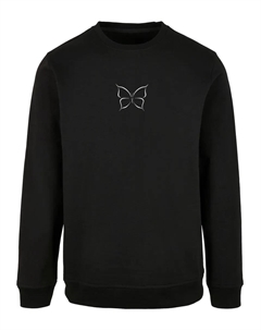 Свитер с круглым вырезом " Men's Butterfly Basic Crewneck", черный Merchcode
