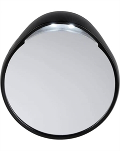 Косметическое зеркало, 10-кратное увеличительное зеркало с подсветкой, зеркало для макияжа Ø 8,9 см, черный Tweezerman