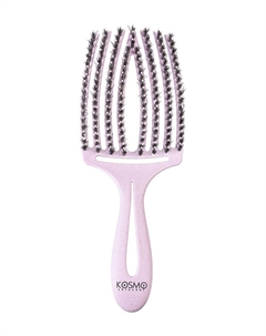 Массажная расческа-факел для всех типов волос с натуральной щетиной Comb Torch Bio Bristle Purple Kosmoshtuchki