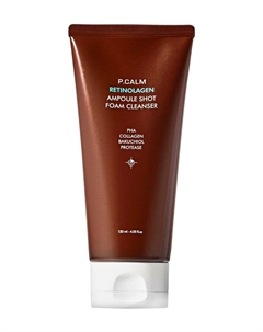 Очищающая пенка для сужения пор на коже лица с ретинолом и коллагеном Retinolagen Ampoule Shot Foam Cleanser P.calm
