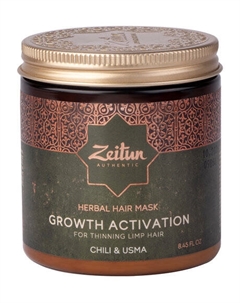 Маска для роста волос с экстрактом красного перца и усьмы Growth Activation for Thinning Limp Herbal Hair Mask Zeitun