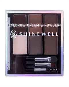 Набор для моделирования формы бровей Eyebrow Cream and Powder Shinewell