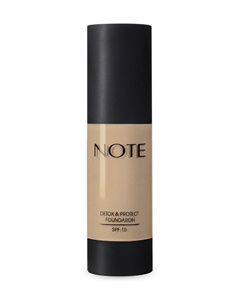 Защитная тональная основа для лица с детокс-эффектом Detox and Protect Foundation SPF 15 Note
