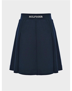 Юбка с лого, синяя Tommy hilfiger