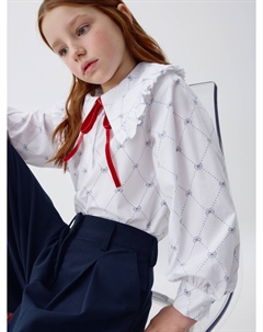 Блузка с нарядным воротником для девочек Sela