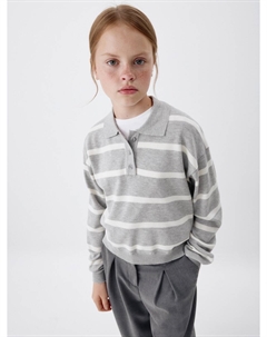 Вязаный джемпер с воротником поло для девочек Sela