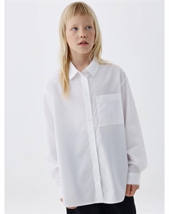 Удлиненная рубашка из смесового модала для девочек Sela