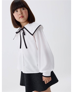 Блузка из модала с нарядным воротником для девочек Sela