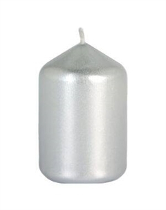 Свеча бочонок, 40х60 мм, серебро Антей кэнд