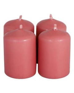 Свеча бочонок, 4 шт, 40х60 мм, ОС, пленка, джеральдин Антей кэнд