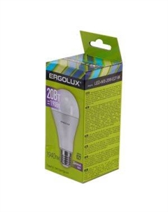 Лампа светодиодная ERGOLUX, E27, 20 Вт, 6500К, 180-240 В, груша Litarc li1
