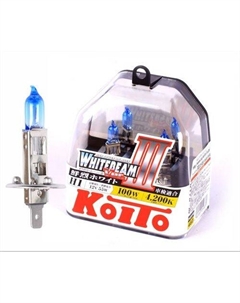 Лампа автомобильная галогенная P0751W, H1, 12В, 100Вт, 2шт Koito