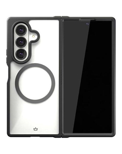 Чехол (клип-кейс) Moon, для Samsung Galaxy Z Fold7, противоударный, черный/прозрачный Vlp