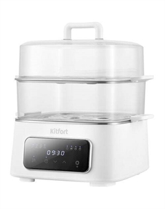 Пароварка КТ-6467, белый и серебристый Kitfort