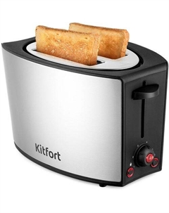 Тостер КТ-6248, нержавеющая сталь/черный Kitfort