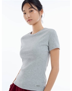 Облегающая футболка в рубчик Твое