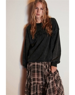 Свитшот с вареным эффектом и принтом Befree