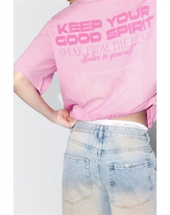 Футболка oversize хлопковая с принтом Befree