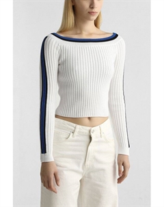 Джемпер хлопковый с открытыми плечами Hugo blue