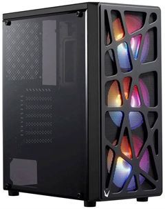 Компьютерный корпус Formula MANA черный без БП ATX 6x120mm 2xUSB2.0 1xUSB3.0 audio bott PSU