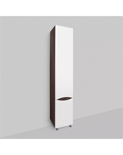 Шкаф-пенал Like 35 R напольный, белый глянец, венге Am.pm.
