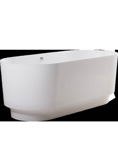 Ванна из искусственного камня Аквариус 01010073 170x75 см, отдельностоящая, матовая белая, овальная, на ножках Astra form