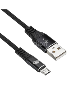 Кабель USB(Am)-Micro USB(Bm), 3 м, черный, Digma (1080382)