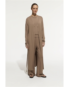 Кардиган из тонкого трикотажа кофейного цвета 2mood