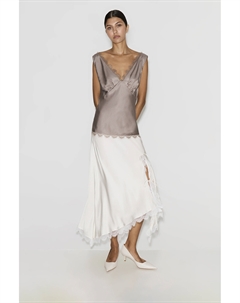 Юбка с кружевом молочного цвета 2mood