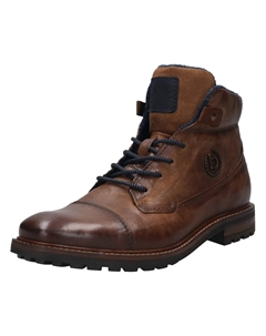 Ботинки на шнуровке и нашивкой с логотипом на язычке, цвет Cognac Bugatti