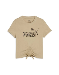 Футболка "ESS+ ANIMAL Knotted T-Shirt Girls", бежевый Puma