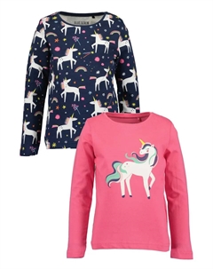 Рубашка с длинными рукавами "Рубашки с длинными рукавами для девочек MARKETPLACE - упаковка из 2 шт.", розовый Blue seven