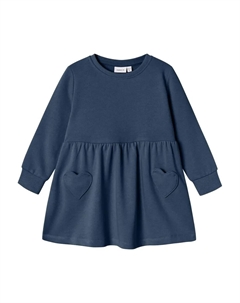 Спортивное платье "NMFKATLA SWEAT DRESS UNB", цвет Dark Denim Name it