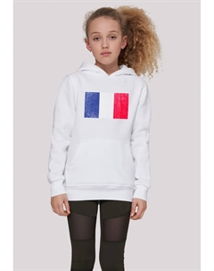 Толстовка "Франция Флаг Франции потертый", принт, белый F4nt4stic