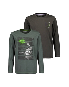 Рубашка с длинными рукавами «Рубашки с длинными рукавами для мальчиков-подростков - упаковка из 2 шт.», цвет M01 - TANNE + DK GRAU Blue seven