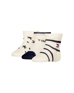 Носки «TH BABY SOCK 3P NEWBORN GIFTBOX», (3 шт. в упаковке), с плоским мыском, цвет navy Tommy hilfiger