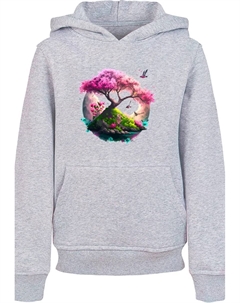 Толстовка "Вишневое дерево", принт, серый F4nt4stic