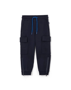 Спортивные брюки с карманами на ногах, синий Gulliver