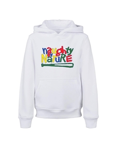 Толстовка с капюшоном « Men's Kids Naughty By Nature - Logo Color Basic Hoody», белый Merchcode