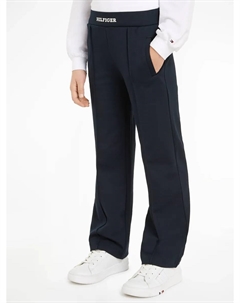 Тканые брюки "MONOTYPE PUNTO WIDE PANT", дети до 16 лет, с надписью-логотипом, цвет Desert Sky Tommy hilfiger