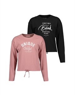 Рубашка с длинными рукавами «Рубашки с длинными рукавами для девочек-подростков - упаковка из 2 шт.», цвет M01 - AUBERGINE + SCHWARZ Blue seven