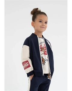 Толстовка с контрастными рукавами, бежевый Gulliver