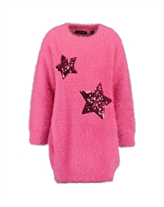 Синее трикотажное платье Seven, розовый Blue seven